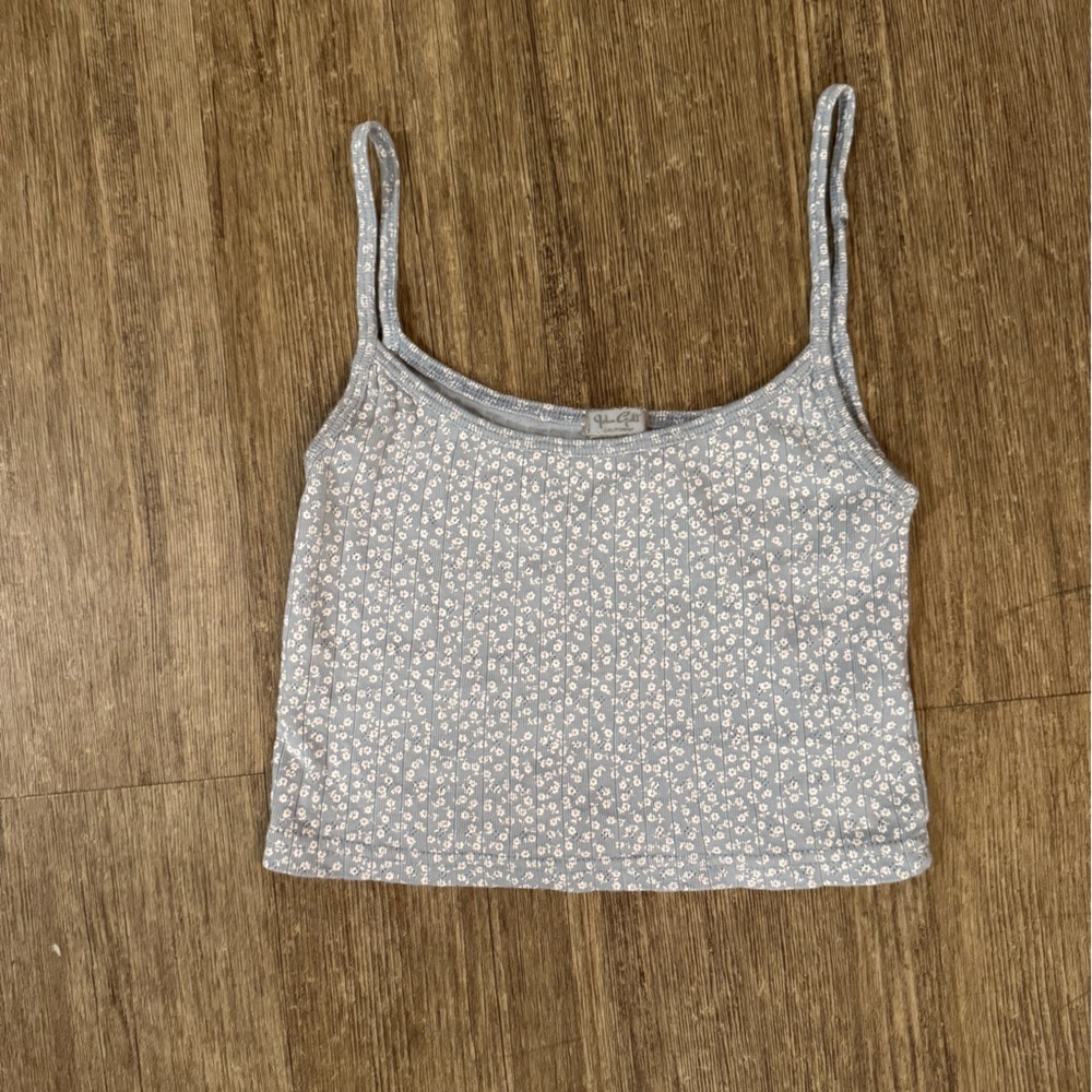 Brandy Melville Floral Tank Cropped